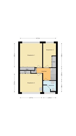Floorplan - Van Ommenstraat 3, 8326 CP Sint Jansklooster